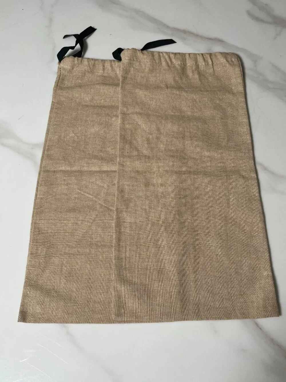 Gucci Beige Linen Drawstring Shoe Storage Bags